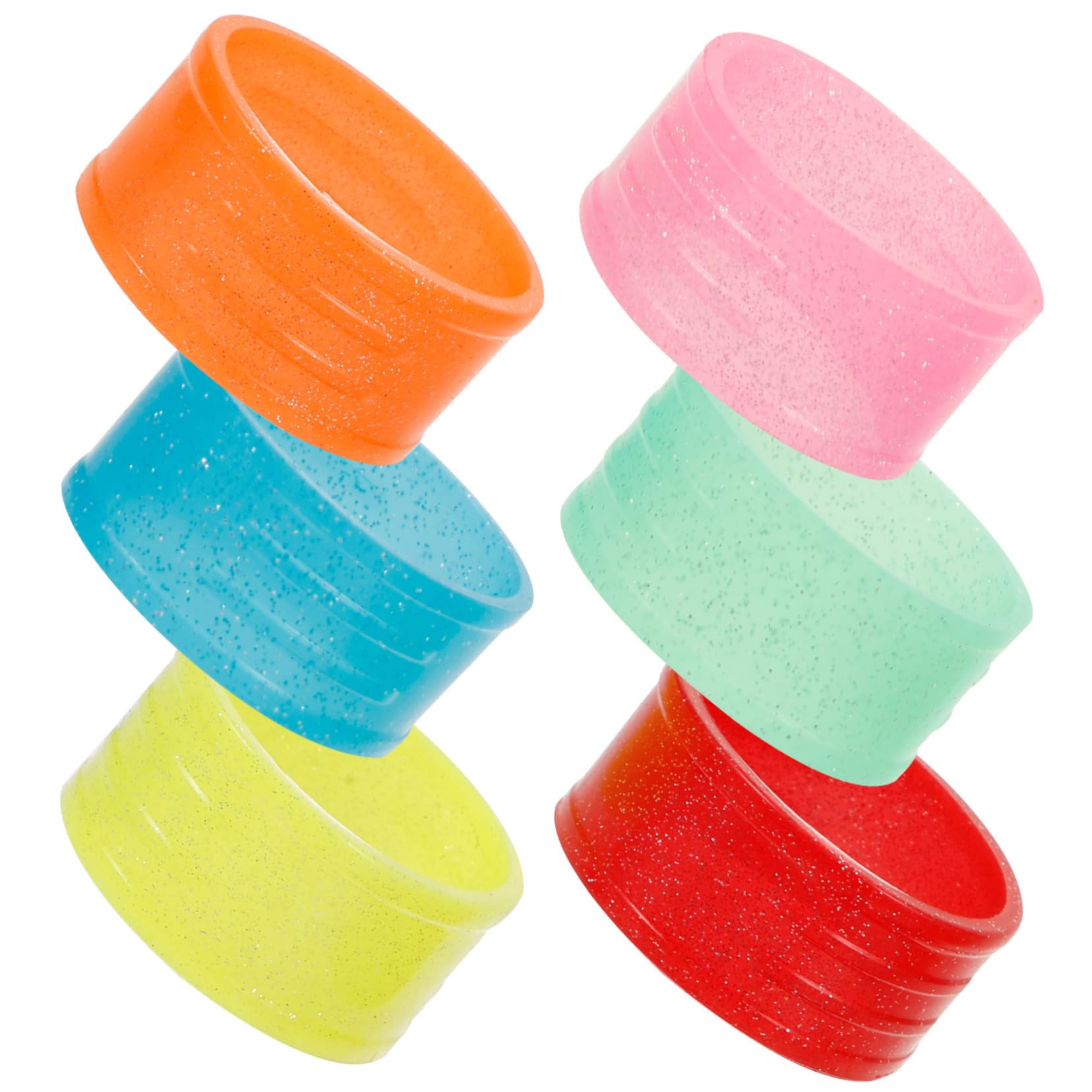 GANAZONO 6pcs Non Skid Tennis Racket Grip Bands Durable Grip Rings for Rackets Badminton Fishing Rods Convenient Flexible Overgrips