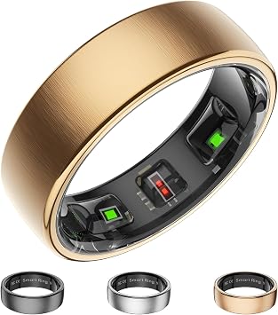 Fitness Tracker with Sleep Tracking, Smart Ring for Women Men, Activity Trackers Fitness Ring with 24/7 Heart Rate Monitor,Step Counter,Calorie Pedometer,No Subscription,for iOS AndroidRose Gold,#11