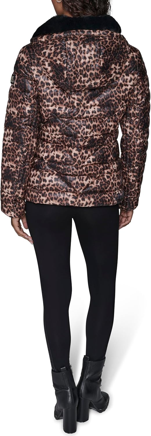 KARL LAGERFELD Women's Zip Front Double Collar Jacket