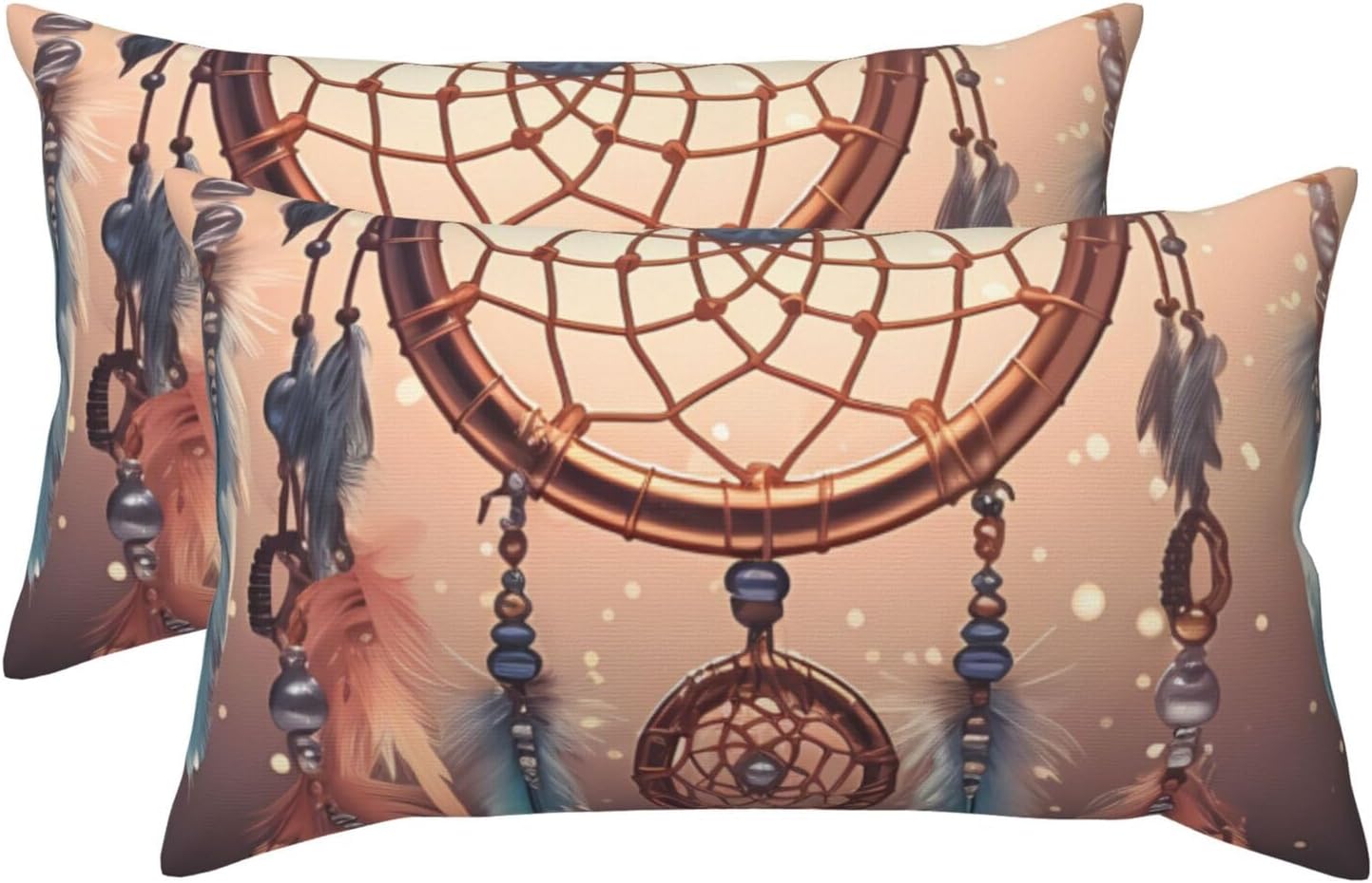Pillowcases Set of 2, Native American Dream Catcher King Pillow Cases for Hair and Skin, Super Soft Cozy Pillow Case Covers with Envelop Closure, 20x36 Inches Pillow Covers for Sleeping Gift