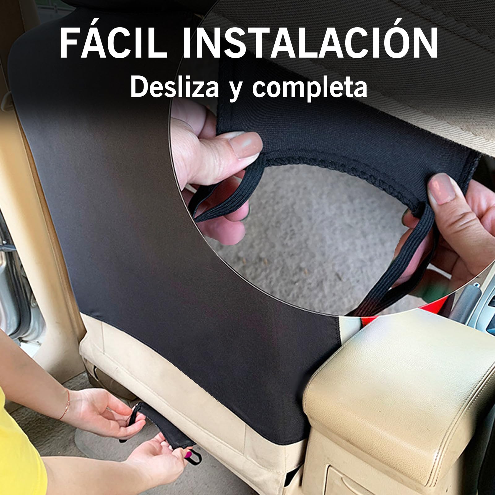 Fundas Asientos Coche universales de 5 plazas, Apta para Fundas Asientos Coche universales Delanteros y Traseros con reposacabezas, Resistente al Desgaste y antideformación (Gris)