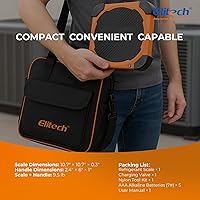 Vista 7 de Elitech LMC-300A Balanza de carga de refrigerante HVAC Freon Recuperación de pesaje 150kg con válvula de carga de apertura/parada automática