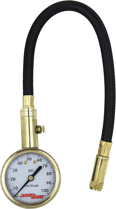 H100X PSI Dial Tire Gauge, Standard Valve