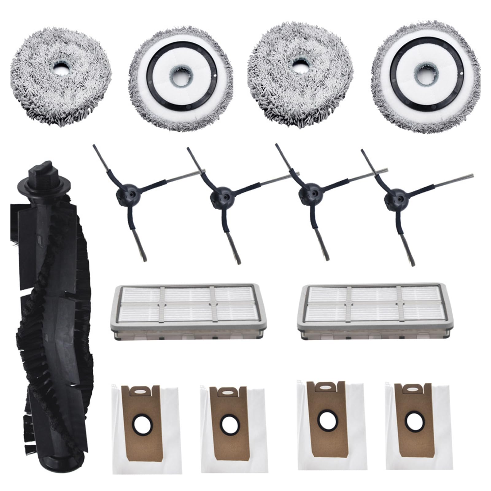 Woedpez Sweeping Robot Accessories Side Brush Sweeping Robot Replacement Bag Main Brush for Enhancing Cleaning Efficiency Vacuum Cleaners Accessories Set