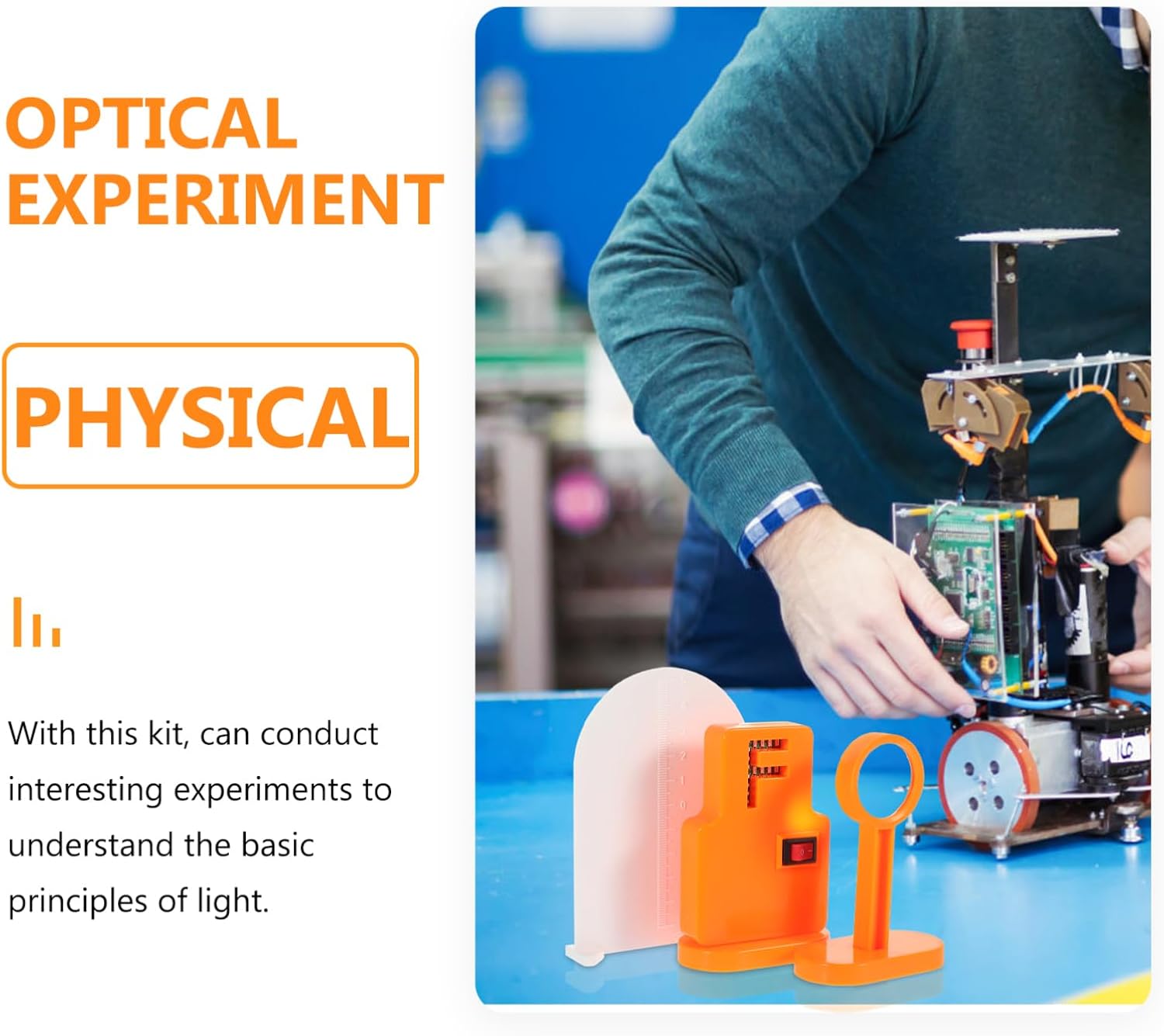 Mobestech 4sets Three Primary Color Science Experiment Kit Optical for Physics Learning Tools for Classroom Lab Use for