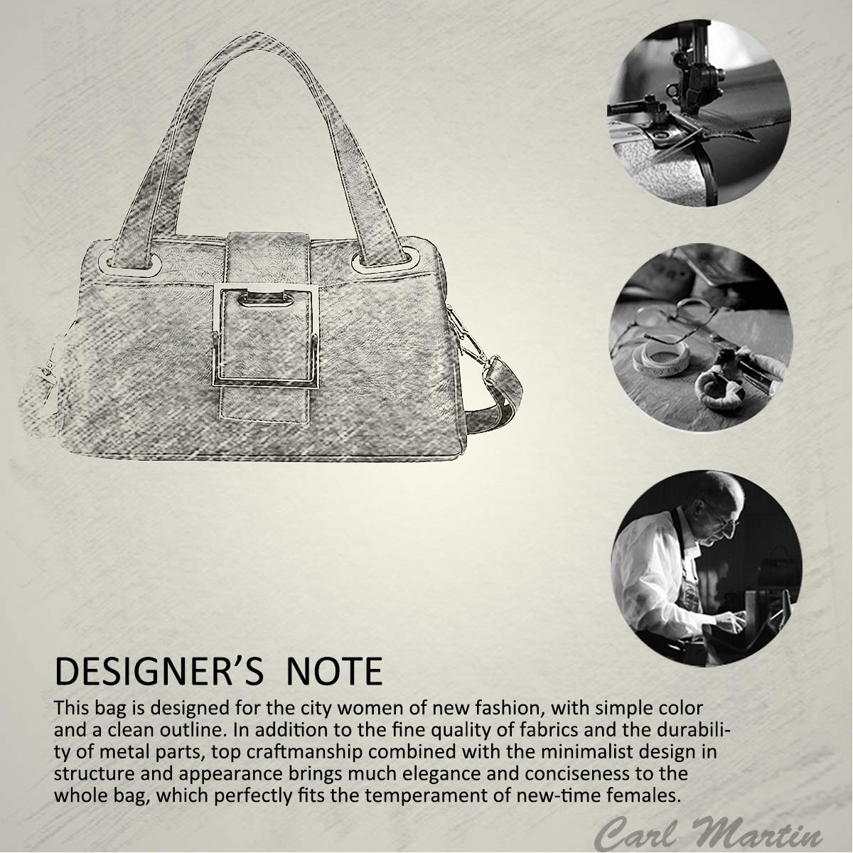 KANBUN Borse a Mano da Donna Borse a Mano da Donna Borse a Tracolla da Donna Borsa retrò da Donna in Pelle PU Grigia Quality Goods