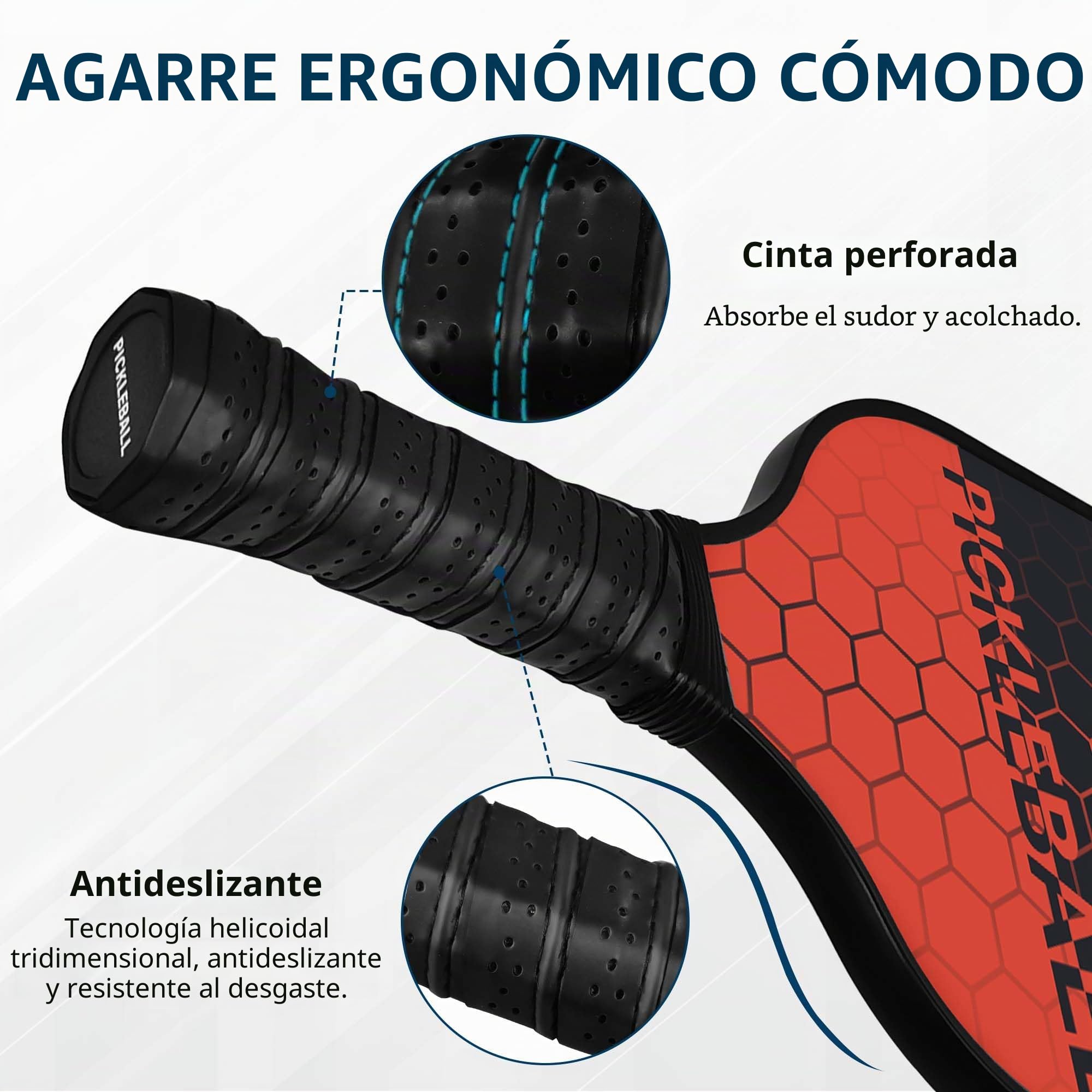Palas de Pickleball, Pickleball Set Raquetas Juego de Palas de Pickleball con 4 Pelotas y Bolsa Portátil, Deportes de Pickleball de Interior y Exterior para Hombres Mujeres