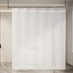 Shower Curtain Liner Clear- Premium PEVA Waterproof Shower Curtain with Rust-Proof Grommets, Standard Size Bathroom Shower Curtains, 72x72 Inches Lightweight