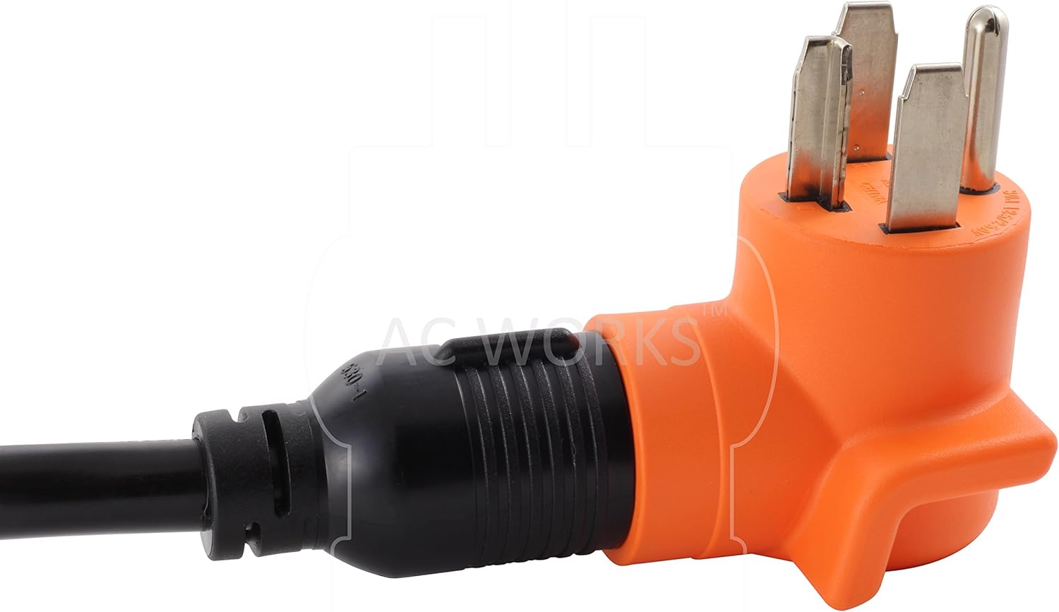 AC WORKS 30 Amp 4-Prong Dryer Wall Outlet Adapter (To L14-30 30A 4-Prong Locking)