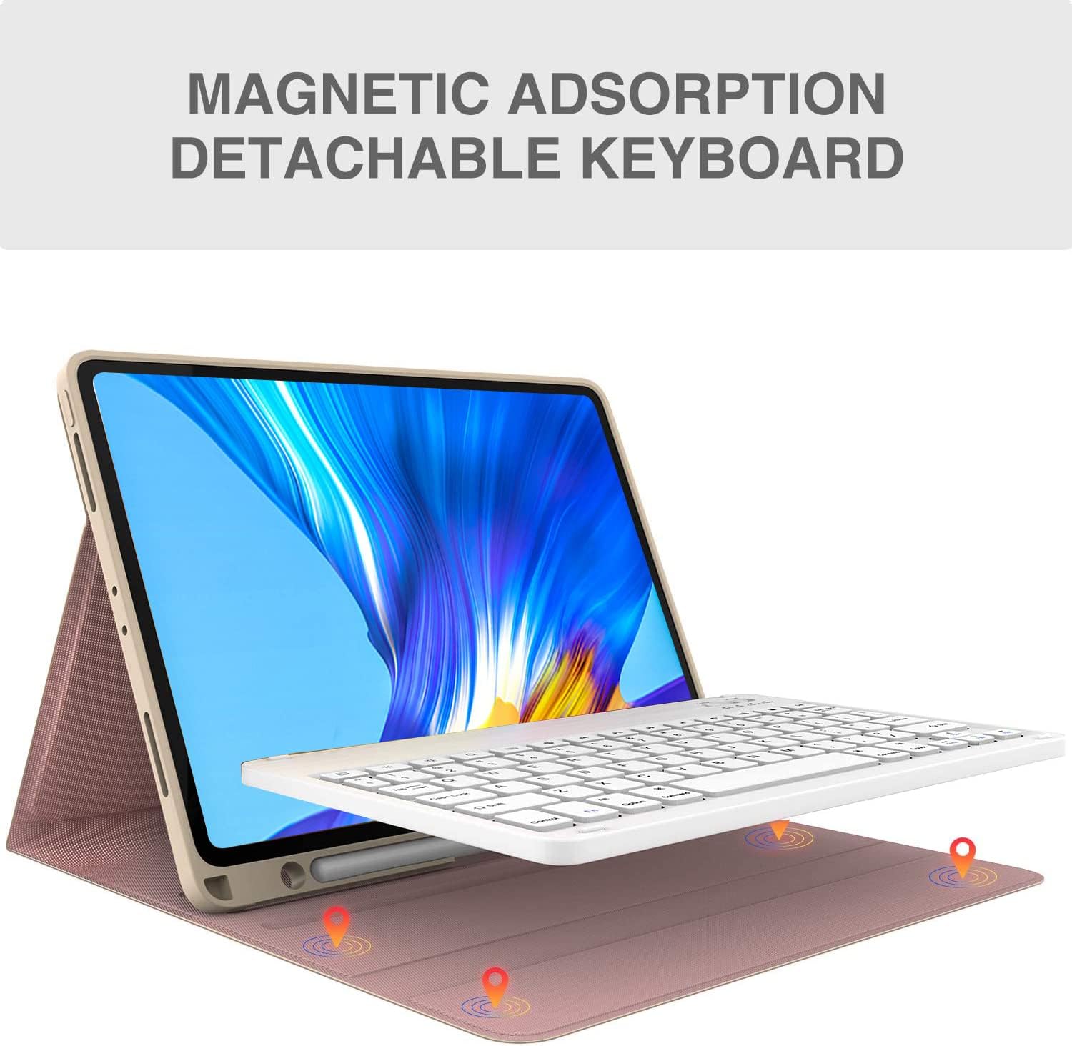 Best Deal Product iPad Pro 11 Inch 2021 Case with Keyboard, CHESONA Keyboard for iPad Pro 11-inch (3rd Generation, 2nd/1st Gen) - Wireless Detachable - with Pencil Holder - Flip Stand Cover - iPad Pro 11 Keyboard, Rose Best Seller iPad Pro 11 Inch 2021 Case with Keyboard, CHESONA Keyboard for iPad Pro 11-inch (3rd Generation, 2nd/1st Gen) - Wireless Detachable - with Pencil Holder - Flip Stand Cover - iPad Pro 11 Keyboard, Rose