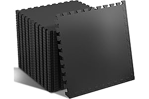 SUPERJARE Rubber Flooring Interlocking Tiles