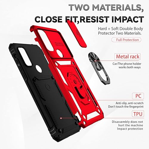 Miniatura 3 de SMKY - Funda para Moto G Play 2023, funda para Moto G Pure con protectores de pantalla y funda para cámara, grado militar, 16 pies, funda probada