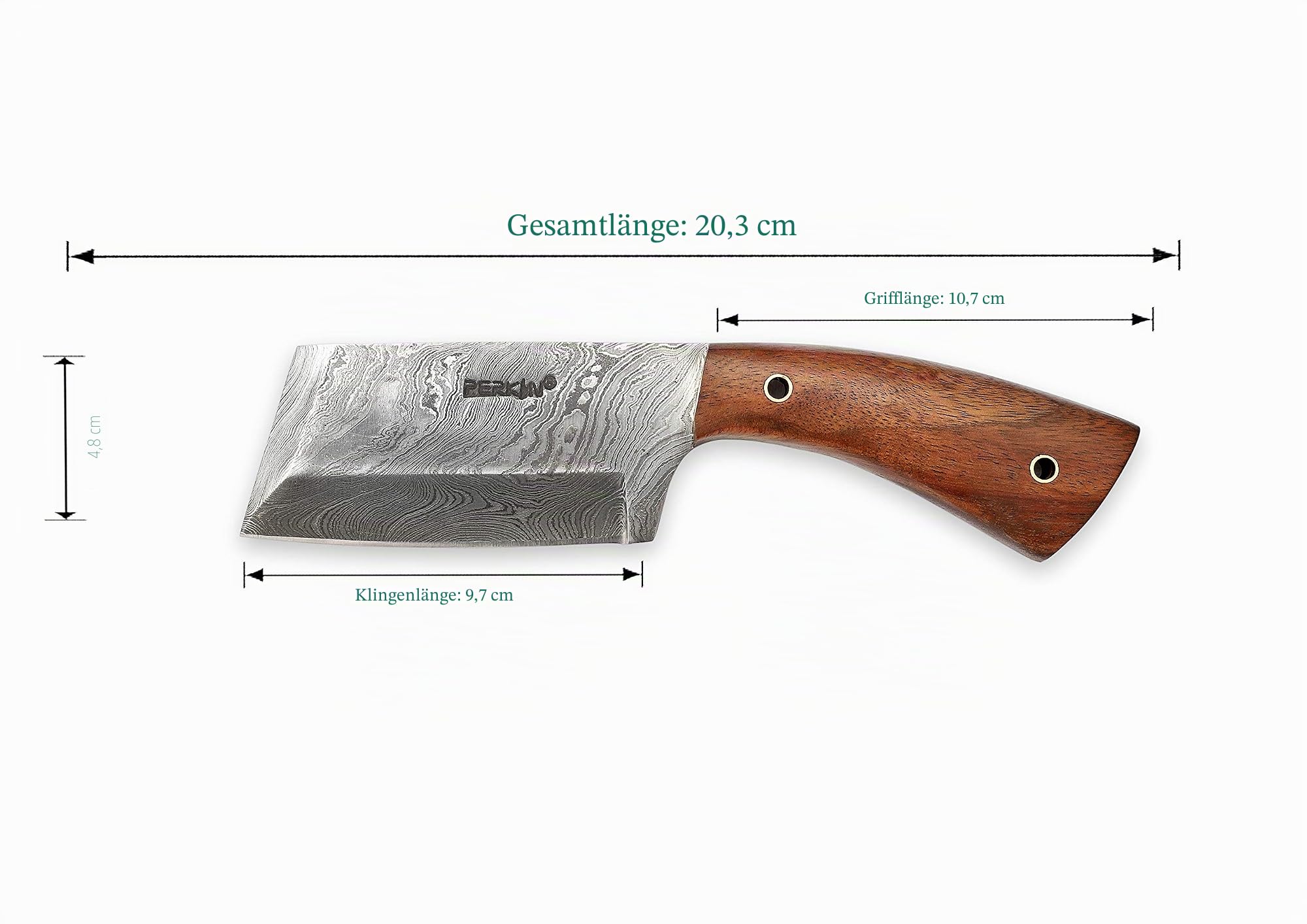 Handgemachtes Damast Jagdmesser - Spaltermesser