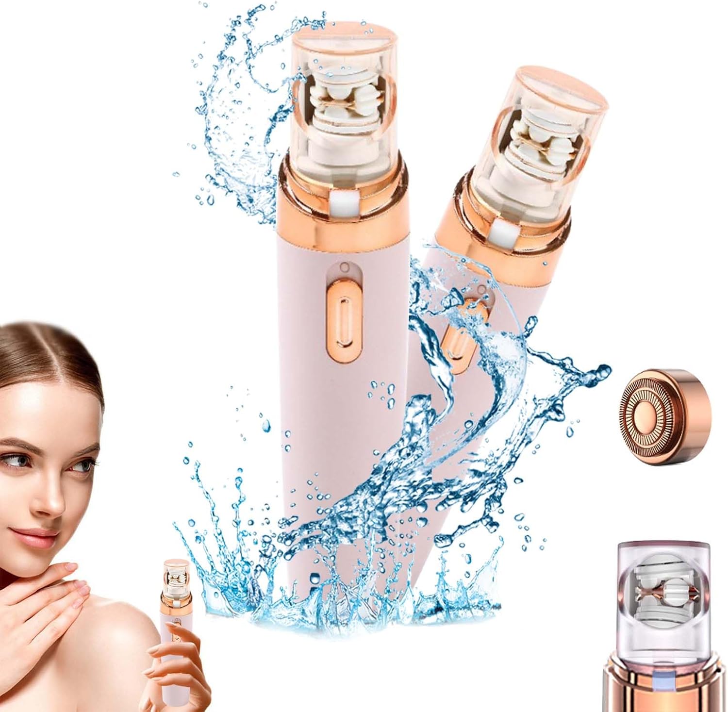 Pluxy Epil 3.0 Women Face Epilator, Pluxy Epil 3.0, Pluxy Facial Hair Removal for Women, 7-in-1 Painless Body Shaver,Suitable for Face, Body, Legs, Underarm (Pink)