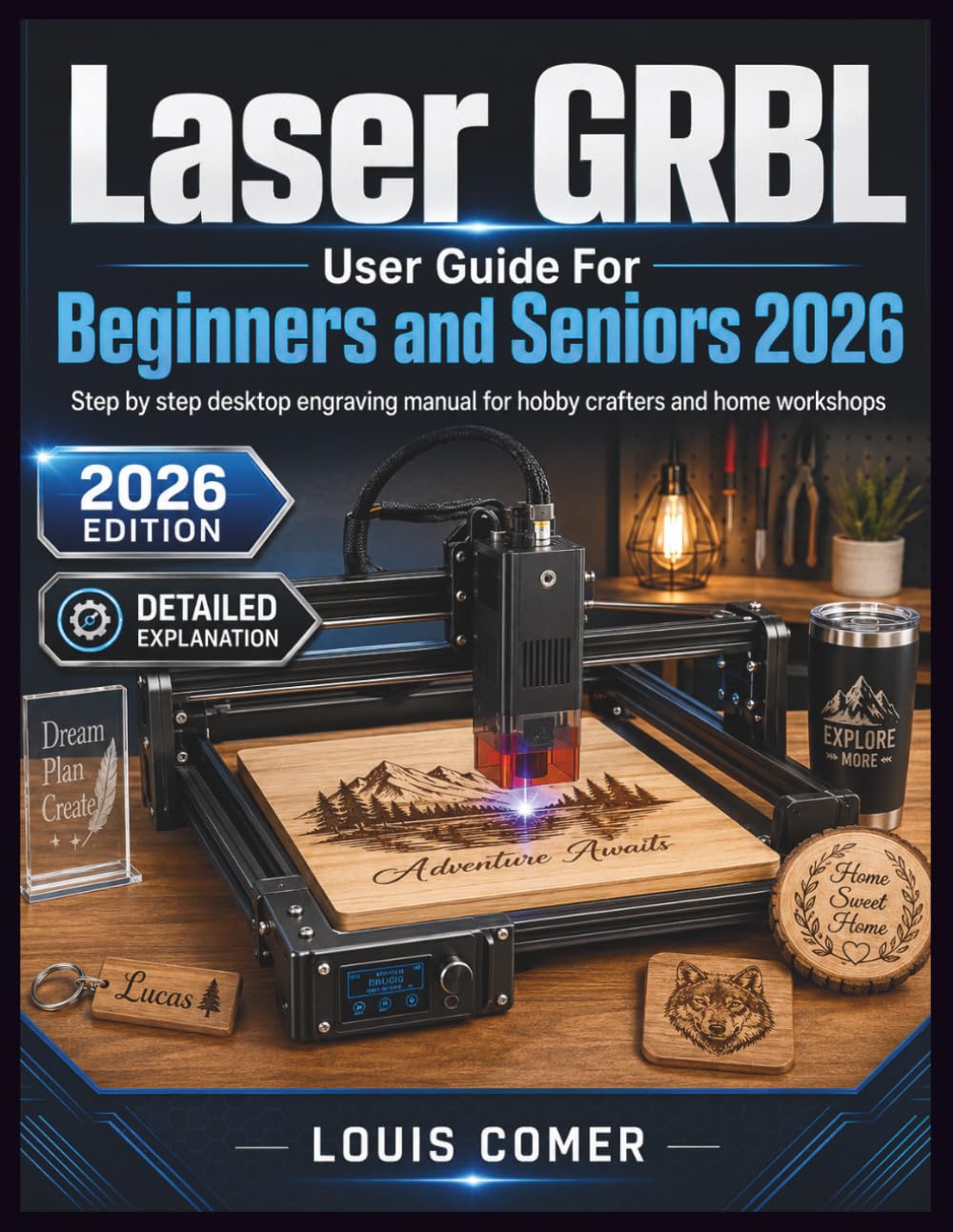 Laser GRBL User Guide For Beginners and Seniors 2026: Step by step desktop engraving manual for hobby crafters and home workshops