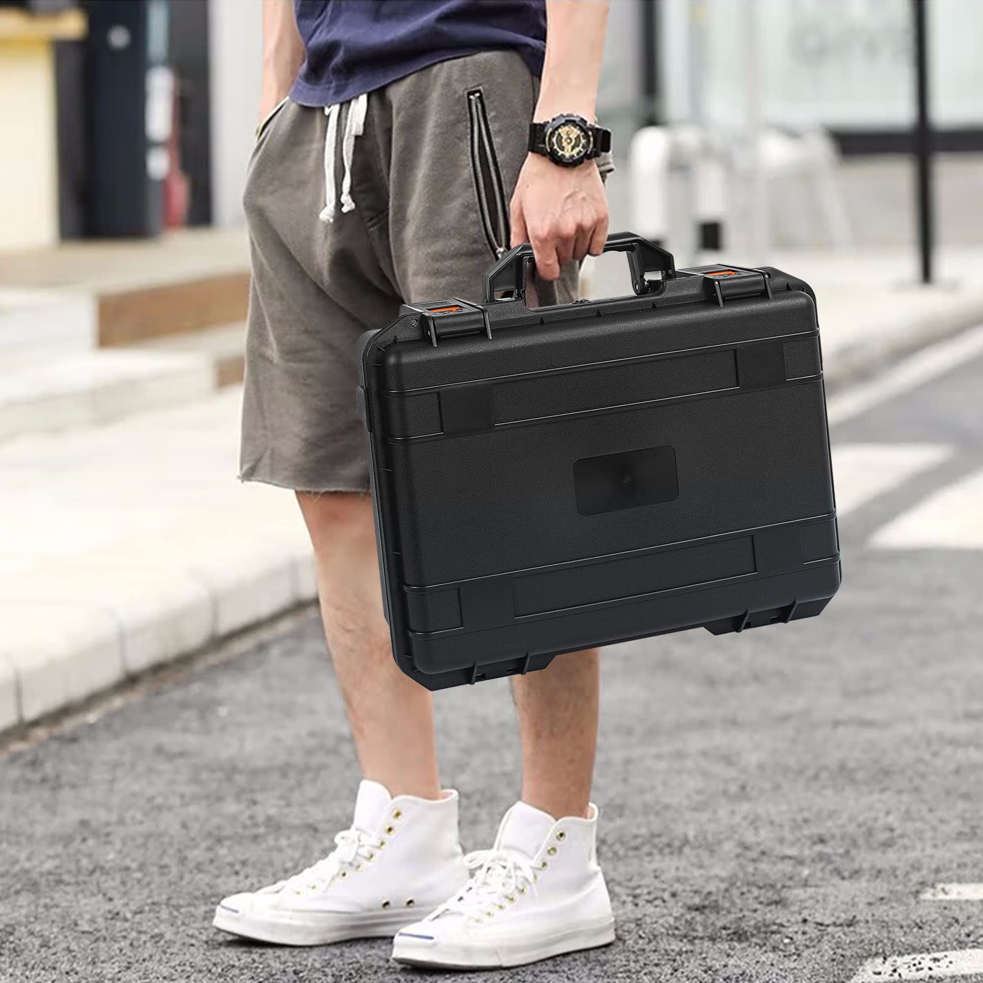 TORIBIO Miniature Storage Figure Case, 80 Slot Figurine Minature Carrying Case, Customizable Foam Miniature Sturdy Hard Case, Compatible with Warhammer 40k, Dungeons & Dragons and More