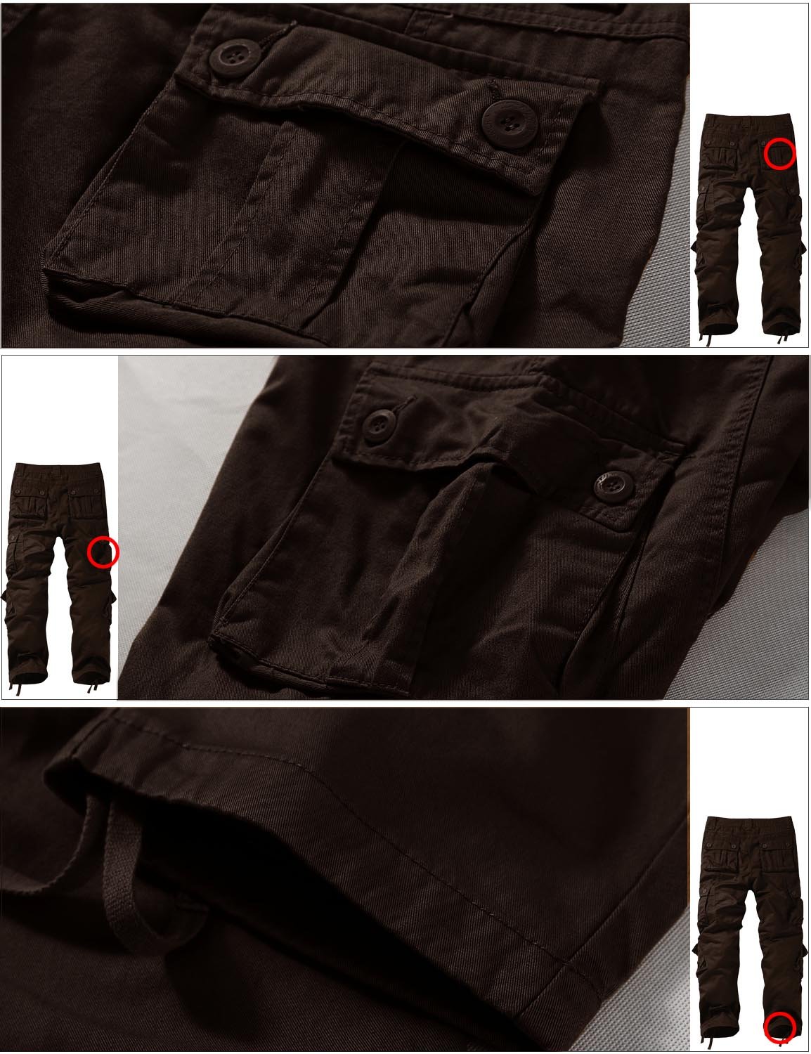 Match Men's Wild Cargo Pants(27,Classic Black) - Product Details
