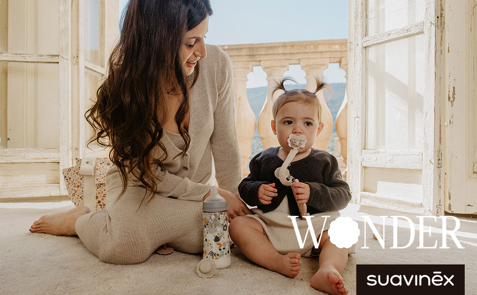 Tasse Apprentissage Bébé Suavinex 340ml - Anti-Fuite 360°, Couvercle, Ansés Amovibles