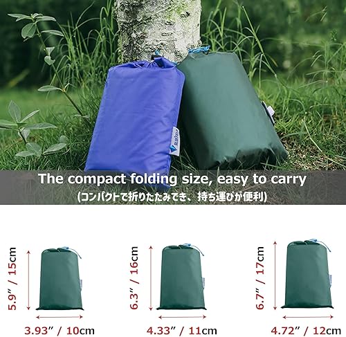 Vista 16 de Azarxis Manta de bolsillo impermeable para playa, picnic, festival, a prueba de arena, ultraligera, compacta, portátil, tienda de campaña de viaje