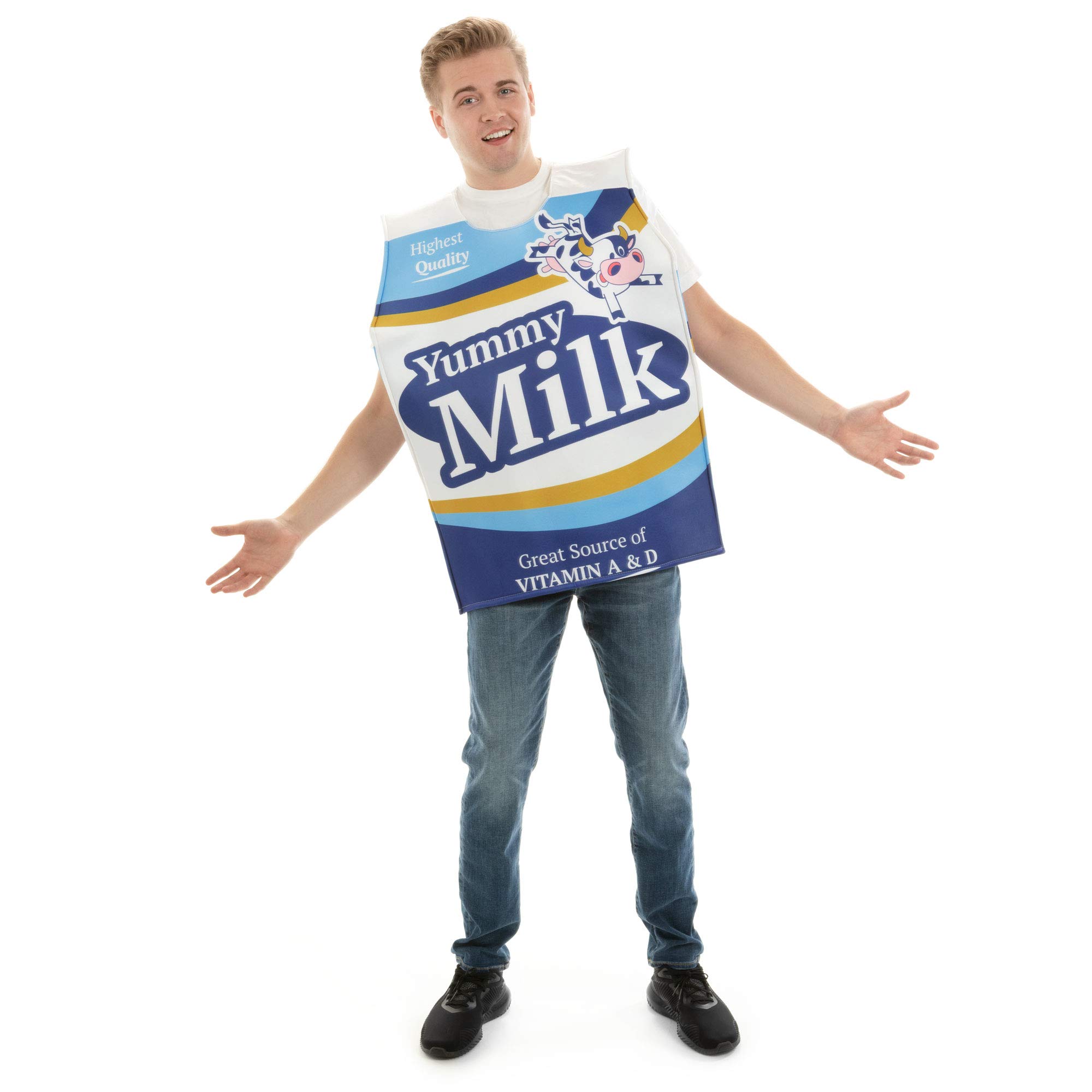 HL USAAdult Unisex One Size Fits Most Milk Carton Costume - Great for Parties!