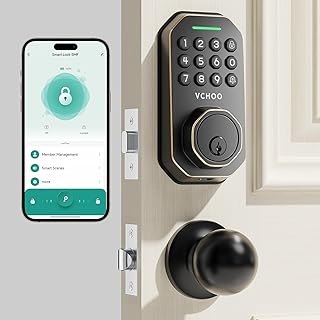 Keyless Entry Door Lock with Handle, App...