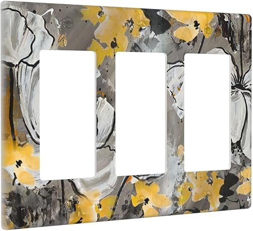 Vista 42 de Cubiertas decorativas de salida de estrella de mar playera, tablero de madera azul de concha de mar de 1 banda, decoración individual GFCI, placa