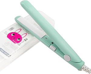 Mini Hair Straightener, 2 in 1 Straightener Hair Curler, Mini Curling Iron For Short Hair, Travel Hair Styling Tools (Green)