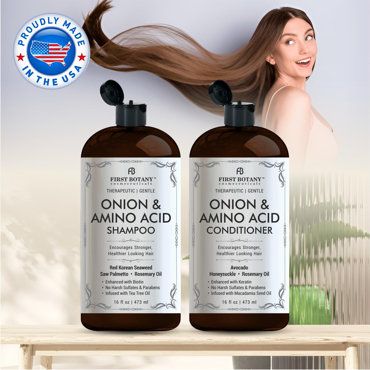 Amazon.com : Onion & Amino Acid Shampoo and Conditioner Set – Hair