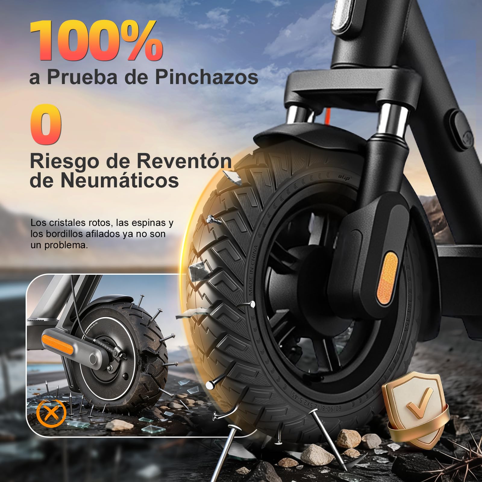 60/90-8 Neumático Maciza para Xiaomi 5 Plus, Neumático de Repuesto de 12 Pulgadas con Ranura para Tarjeta de 45 mm, 12,5x2,5 Ruedas Macizas Antideslizante y Antipinchazos (Negro 2 Piezas)