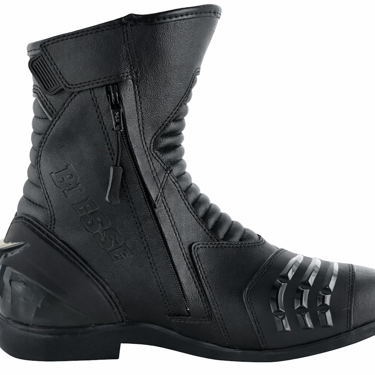 BI ESSE - Botas De Cuero De La Moto,Zapato De Motocicleta Impermeable,Transpirable,Botas De Invierno De Carretera,Protector De Tobillo