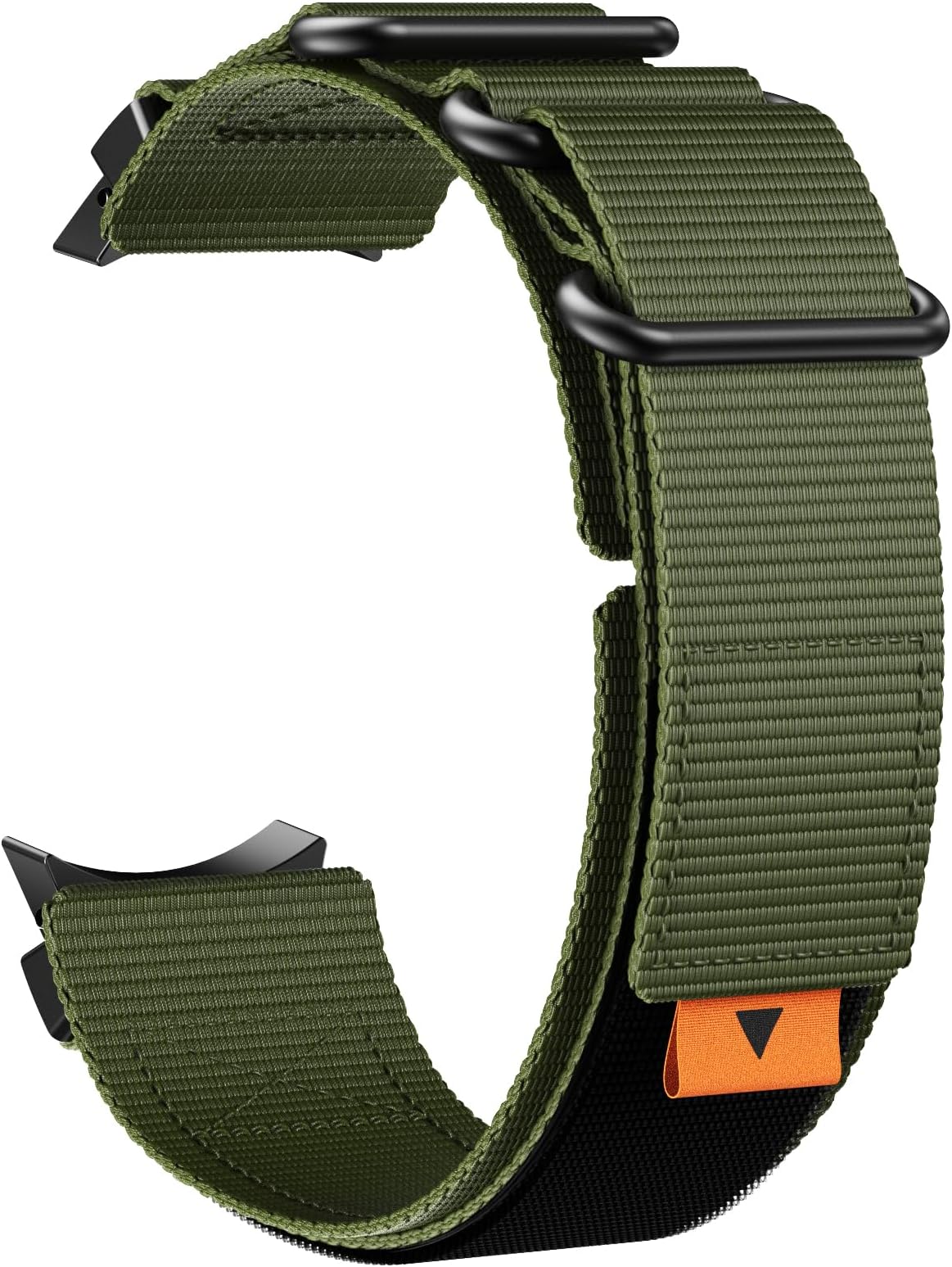 Dado Nylon Three Buckle desing Watch Strap 20 mm Compatible with Samsung Galaxy Watch 6 Classic 47/43mm | 5 Pro 45mm | 4 Classic 46/42mm | Watch 6/5/4 44/40mm, Nylon No Gap Strap