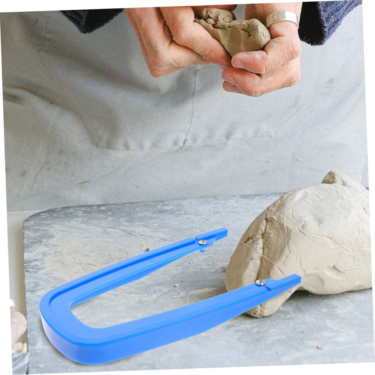 HOMSFOU 2 Set Strumento per Argilla Filo Tagliente per Ceramica E Scultura Utensile per Rifilare Argilla Design Pratico E Sicuro per Pottery 2 Pezzi * 2