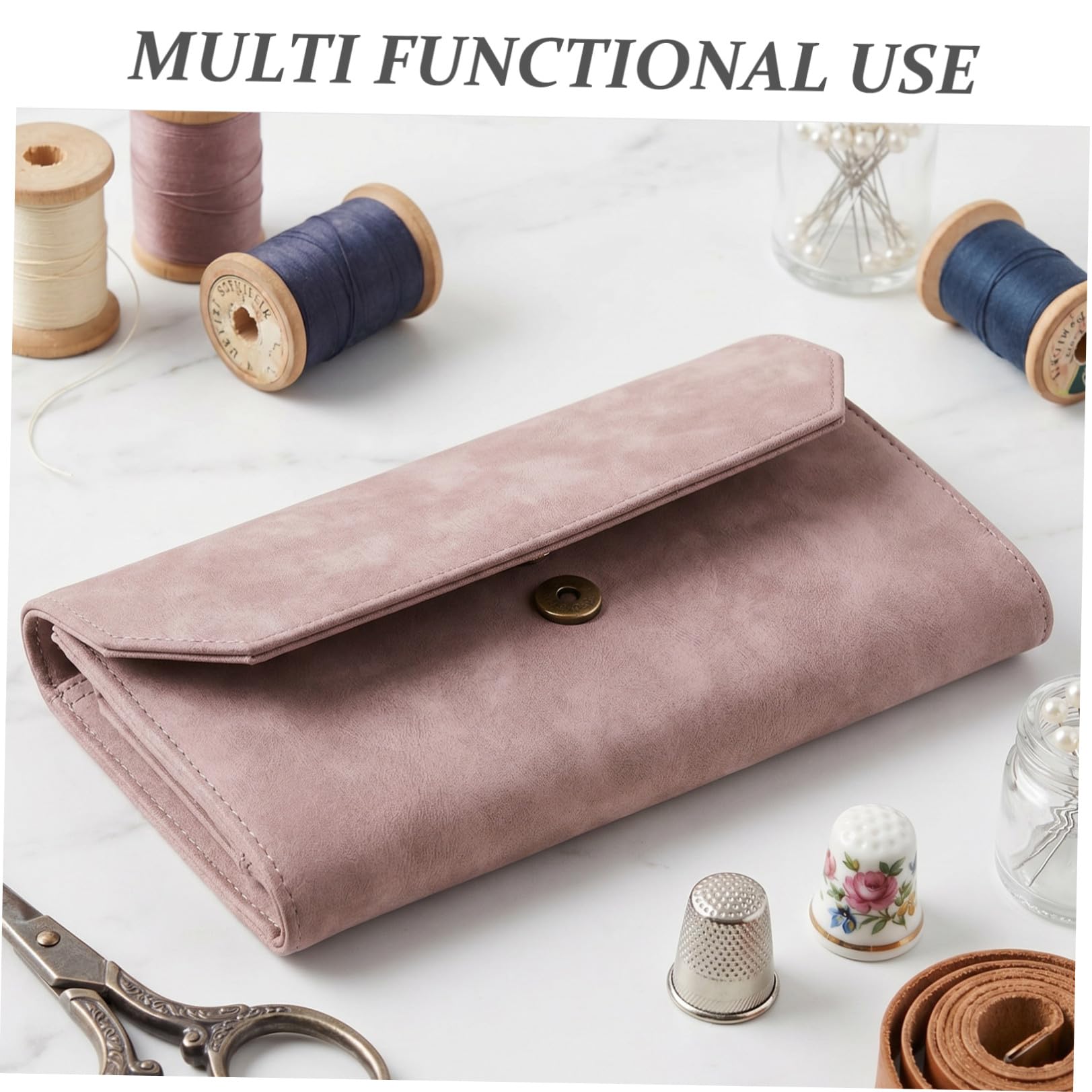 2 Pezzi Porta Aghi Circolari Portatile con Elastiche per Organizzare Segnapunti e Uncinetti Custodia Compatta per Accessori da Maglia e Uncinetto