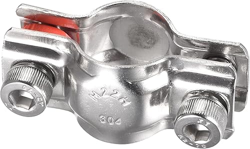 Miniatura 4 de uxcell Soportes de tubería de montaje en techo de pared, abrazadera de soporte de tubo ajustable de acero inoxidable 304 para tubo de 0.748-0.866