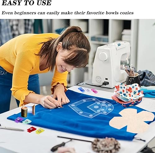 Miniatura 6 de Plantilla acogedora para cuenco de 3 tamaños, patrones de costura, plantillas de acolchado, reglas y plantillas de acolchado, patrón acogedor