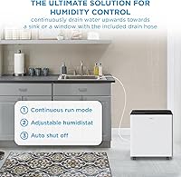 Vista 4 de Midea 4,500 Sq. Ft. Dehumidifier with Pump Included 50 Pint - Ideal for Basements, Large & Medium Sized Rooms, and Bathrooms (Renewed)