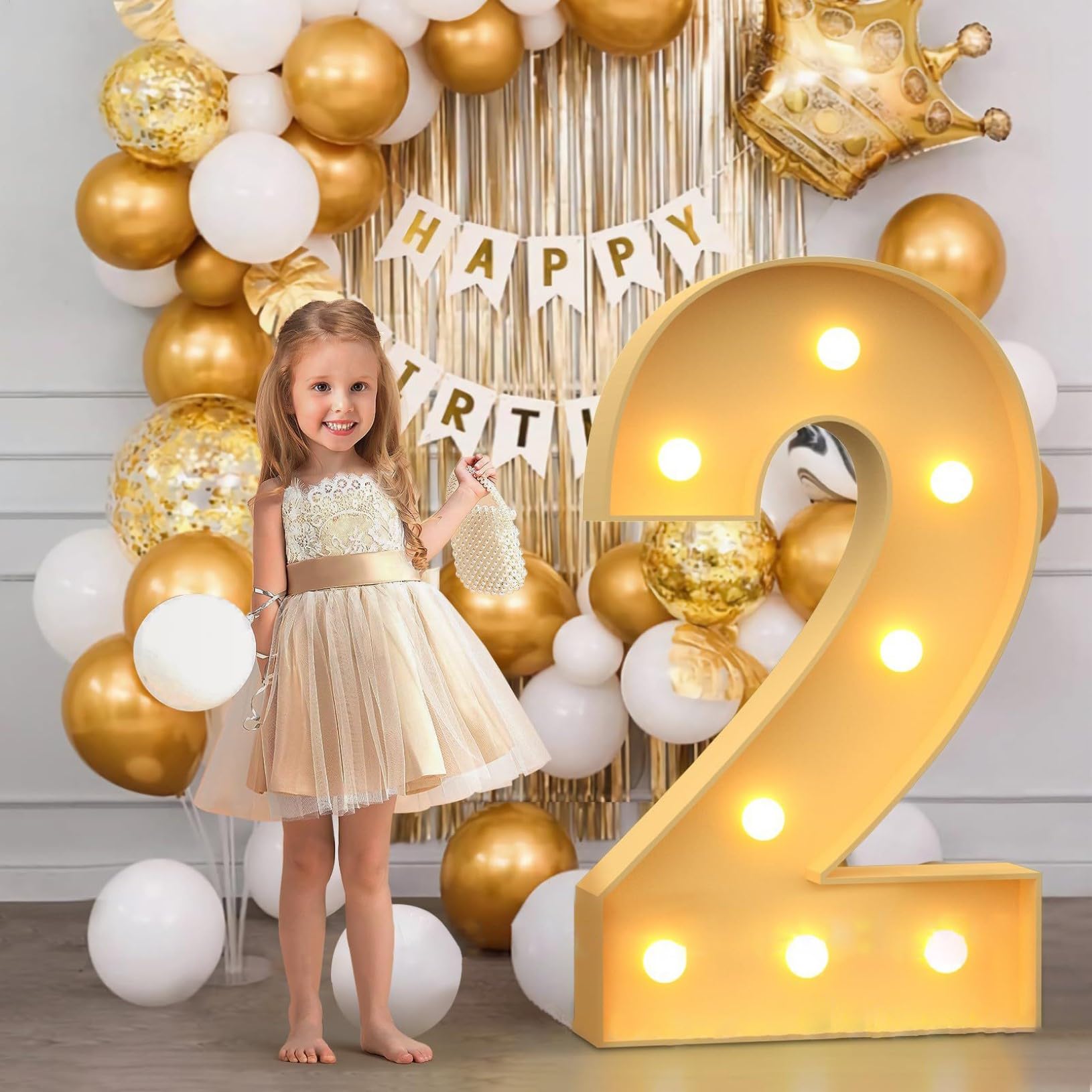 Chiffres lumineux 120 cm pour illuminer votre fête d'anniversaire