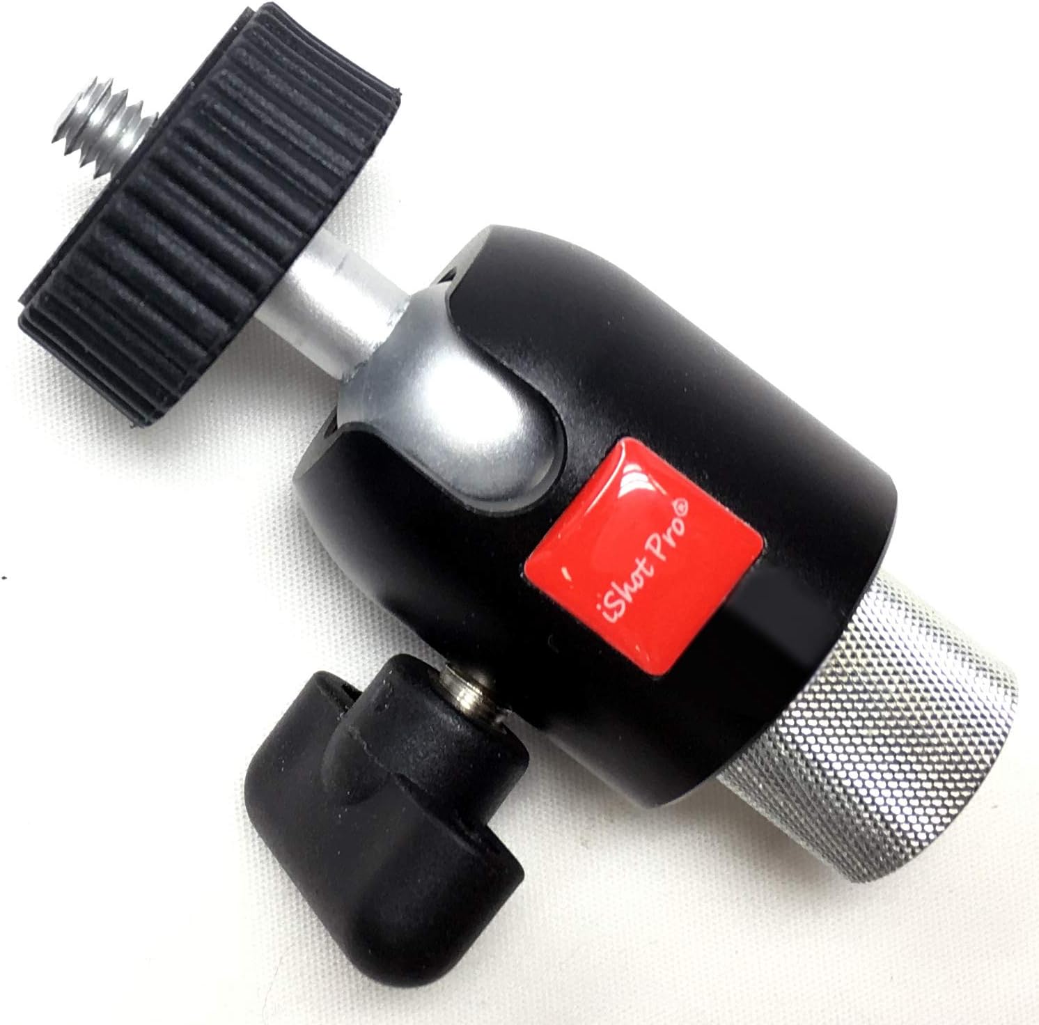 iShot ProMicrophone Music Stand Thread Screw Reducer Converter Adapter + 360° Locking Swivel Ball Head - 5/8 to 1/4 inch for Video Camera, iPhone Mount, iPad Mount, Digital Recorder, GoPro and more