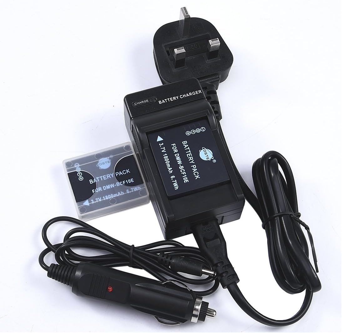 DSTE 2pcs DMW-BCF10 Li-ion Battery and Charger