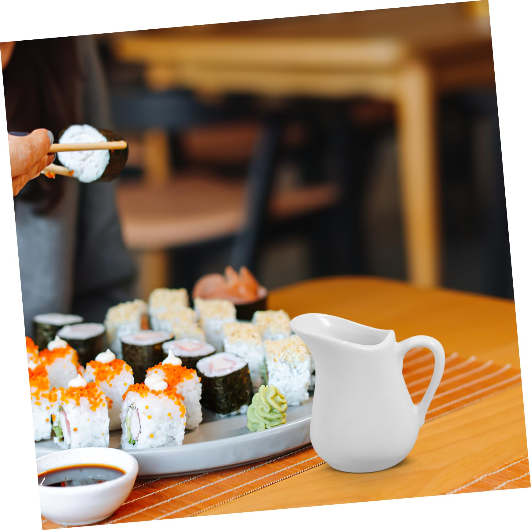 PRETYZOOM Multifunctional Ceramic Milk Jug Creamer Supplies for Coffee Latte and Sauce Easy Clean