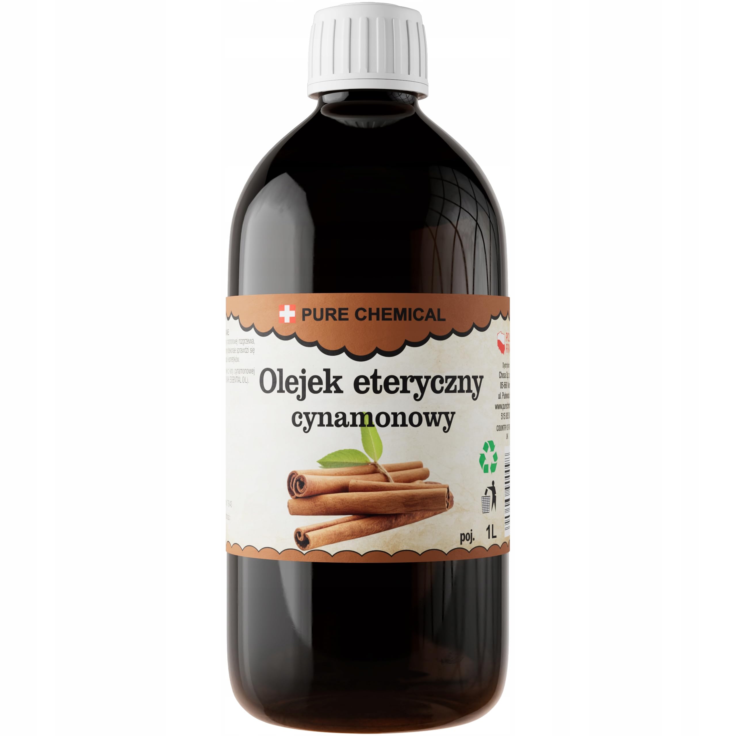 PURE CHEMICAL Huile Essentielle de Cannelle 100ml - 100% Pure et Naturelle pour Diffuseur, Aromathérapie, Massage, Sauna et Bain - Senteur Épicée et Chaude