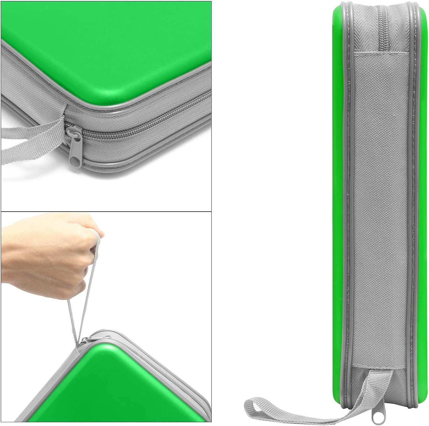 Siveit CD Case Holder, 80 Capacity CD/DVD Case Holders Wallet Hard Plastic CD DVD Disc Cases Storage Binder for Car Home Office Travel (Green) image 3