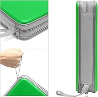 Vista 51 de Estuche para CD, capacidad para 80 unidades, para CD/DVD, cartera, de plástico duro, CD y DVD, carpetas de almacenamiento para automóvil, hogar