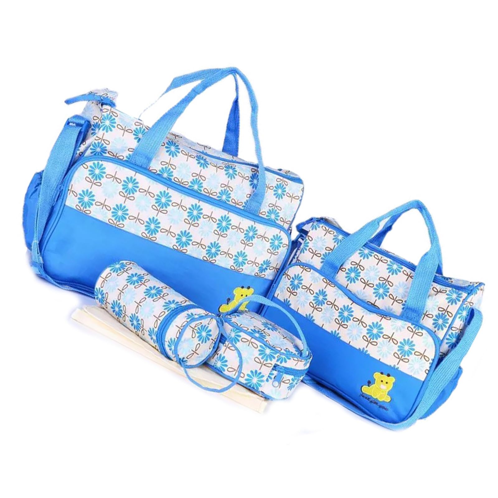 Juego de 5 bolsas de pañales para compras diarias, diseño espacioso, portapañales, para hospital, viajes, viajes