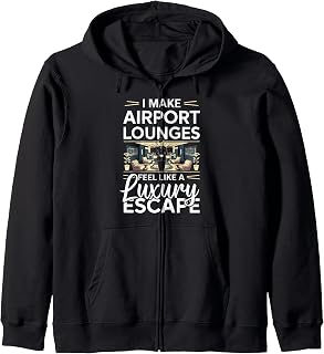 Airport Lounge Attendant Aviation Careers Airport Jobs Zip Hoodie