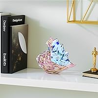 Vista 7 de LCCCK Hand Blown Glass Conch Shell Sculpture, Sea Glass Art Figurines, Beachy Room Decor, Pink Conch Shell Decorative Statues, Sea Shell Coastal