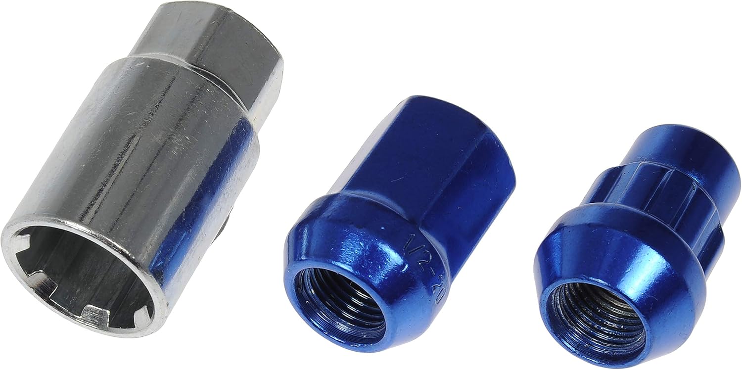 Dorman 713-275D Blue Acorn Wheel Nut Lock Set Compatible with Select Models, 20 Pack