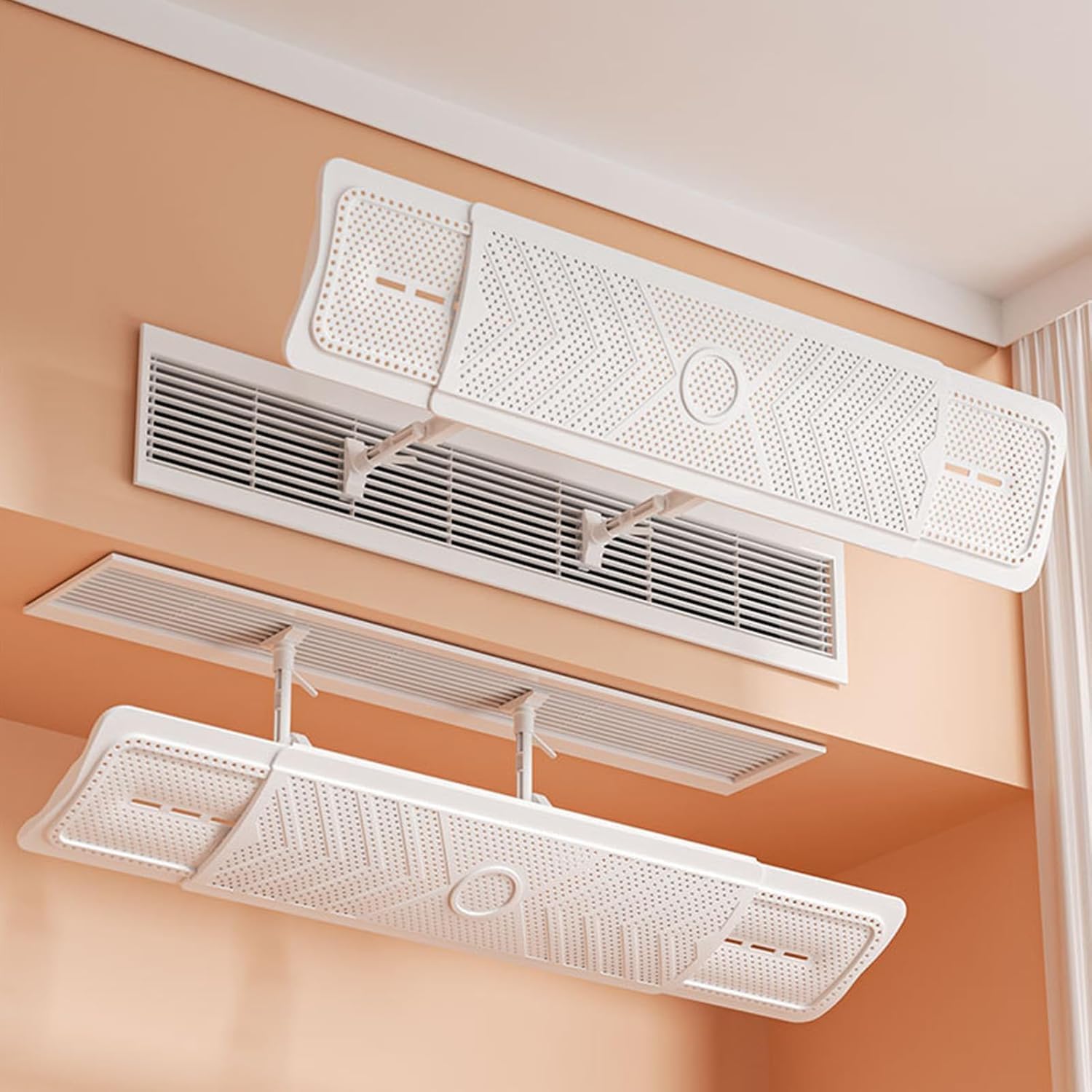 Adjustable Rettable Ac Vent Deflector - Direct Blowing Air Conditioner Shield, Telescopic Wind Baffle for Optimal Cooling Direction and Comfort 2 Pcs