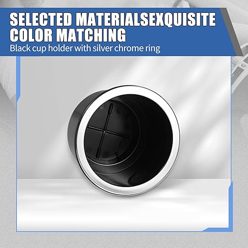 Miniatura 3 de Crynod 4 piezas de soporte para tazas de automóvil, 4.3 x 3.6 pulgadas, impermeable, de plástico, base de repuesto para vasos, decoración universal