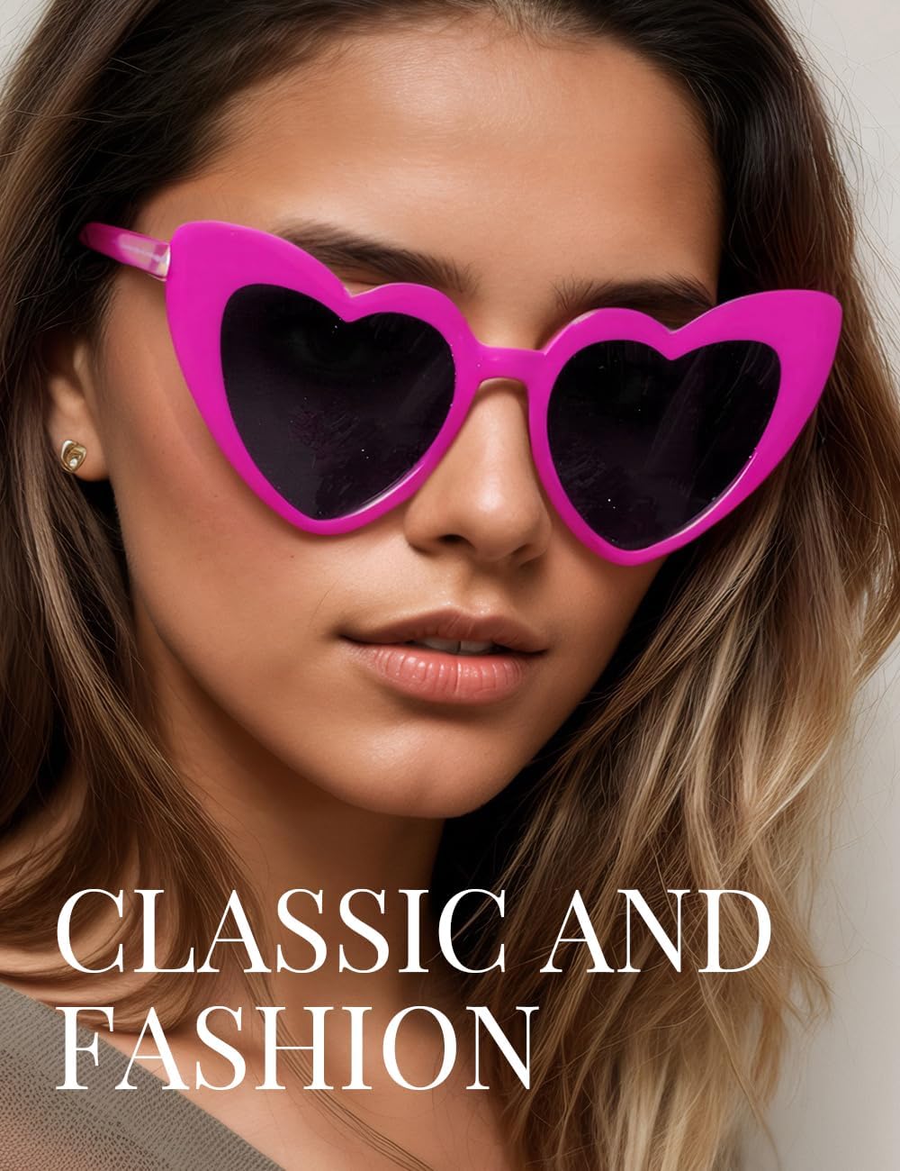 8 Pack Heart Sunglasses Vintage Cat Eye Heart Glasses Retro Bachelorette Bride Sunglasses Bulk for Women - Image 4